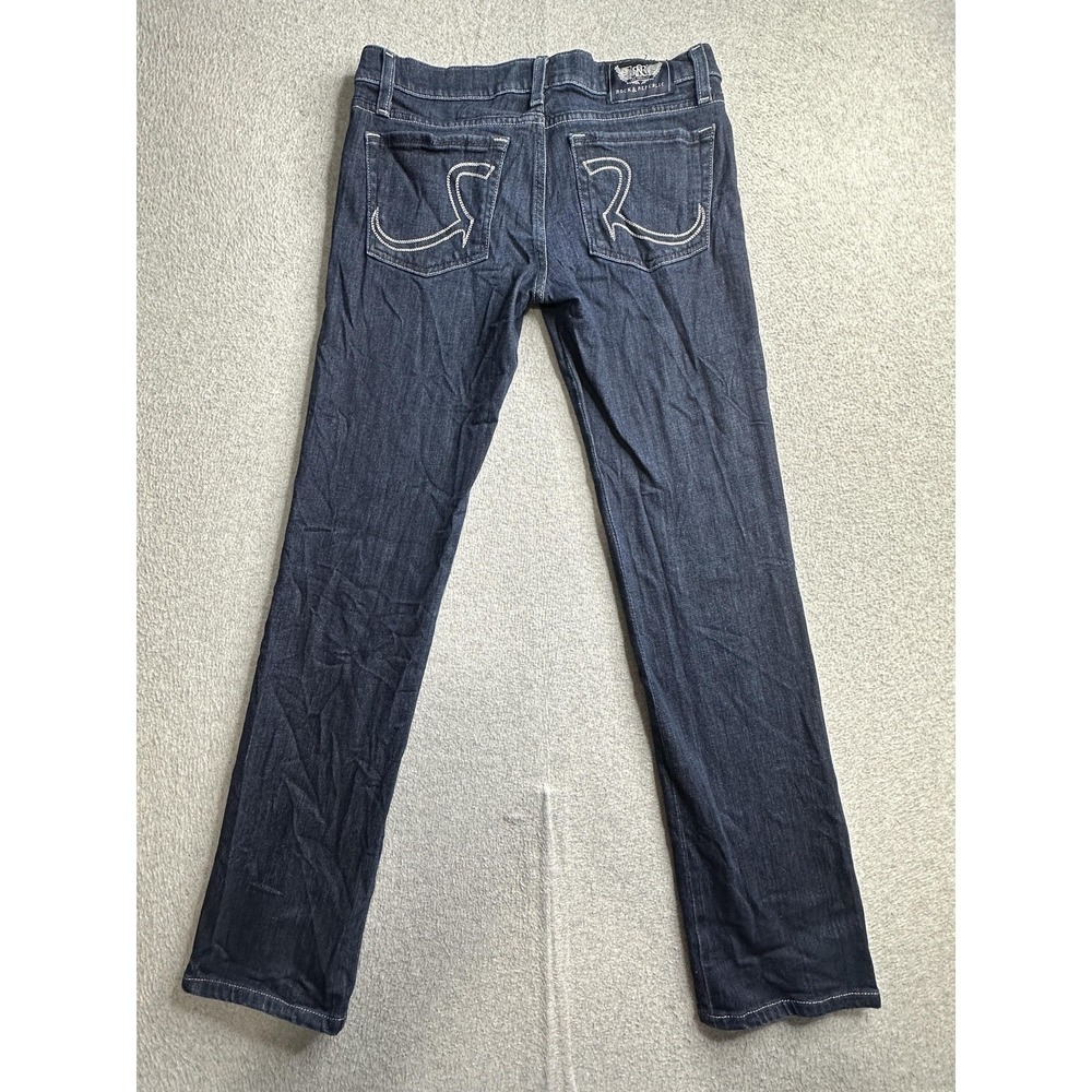 Rock & Republic Stella Jeans Womens 27 Bootcut Stretch Denim Embroidered